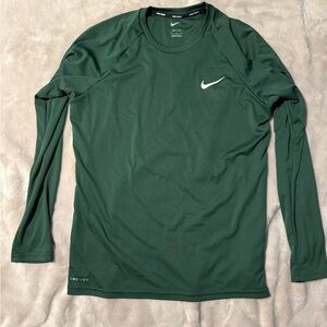 Nike Green Long Sleeve Performance Tee